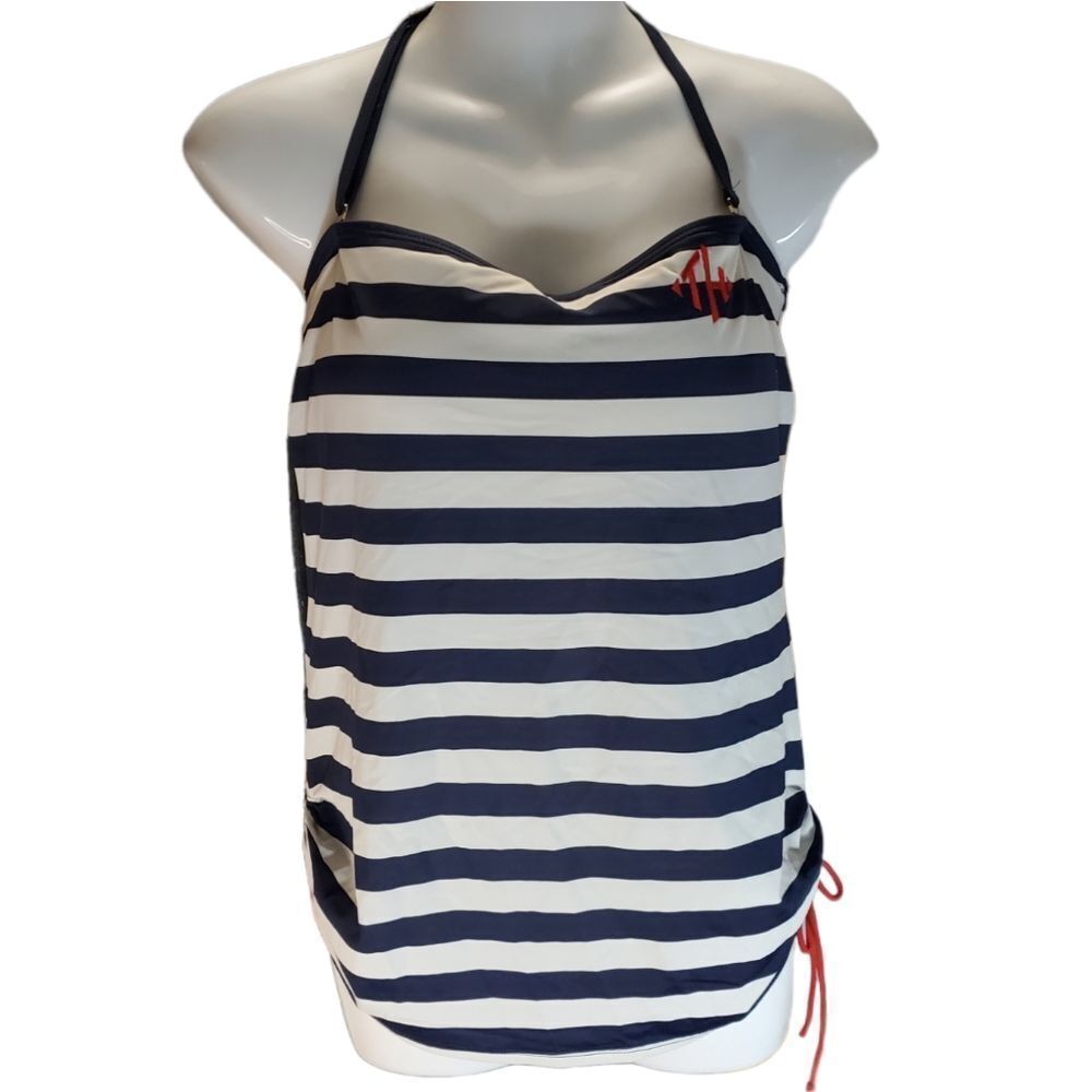 TOMMY HILFIGER striped swim tankini L